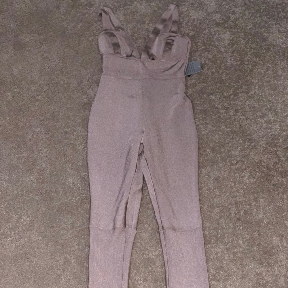 Blush pink strap jump suit